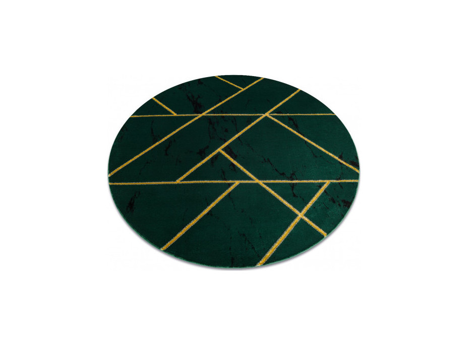 Kusový koberec Emerald geometric 1012 green and gold kruh