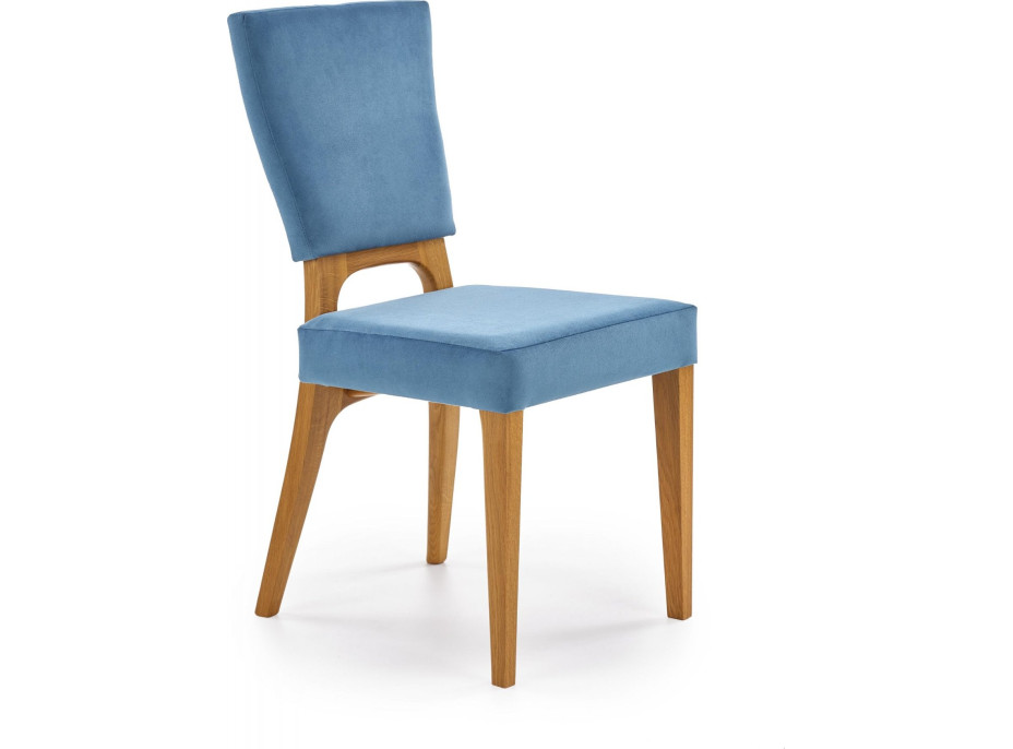 Jídelní židle VENDY - dub medový / modrá