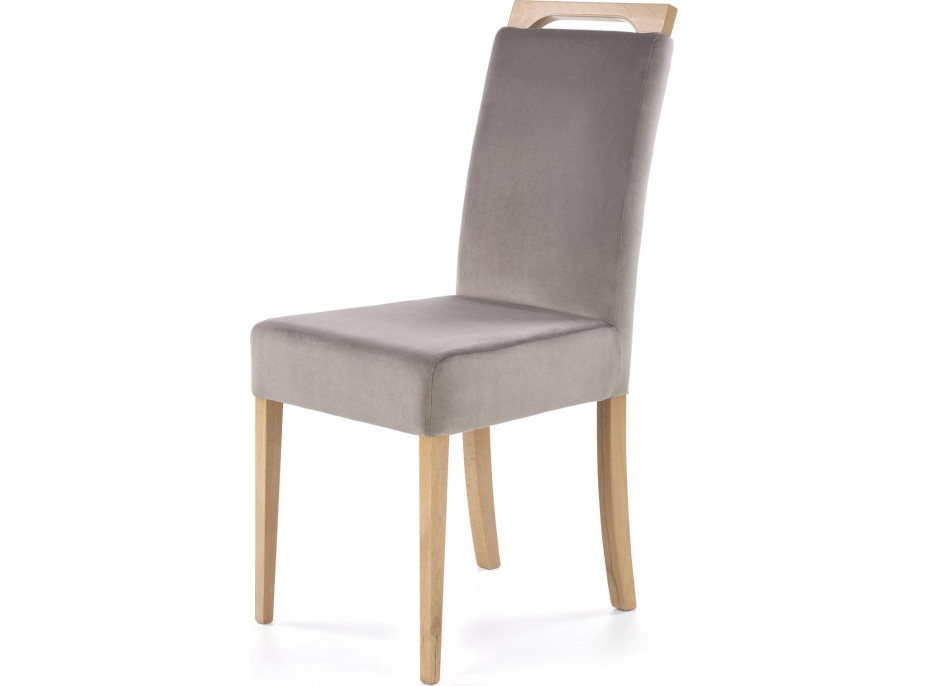 Jídelní židle KELLY - šedá / dub medový