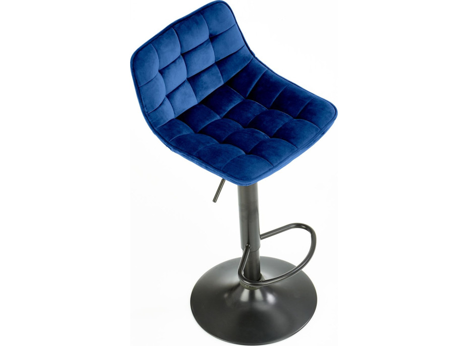 Barová židle DÁŠENKA - modrá - výškově nastavitelná