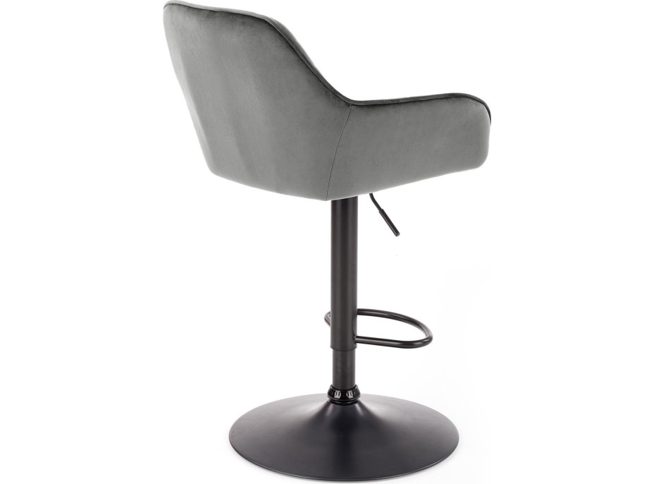 Barová židle LIBOR - šedá - výškově nastavitelná