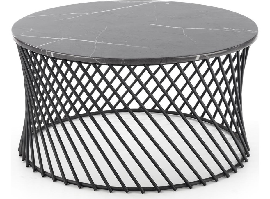 Konferenční stolek MONA - dekor mramoru/černý