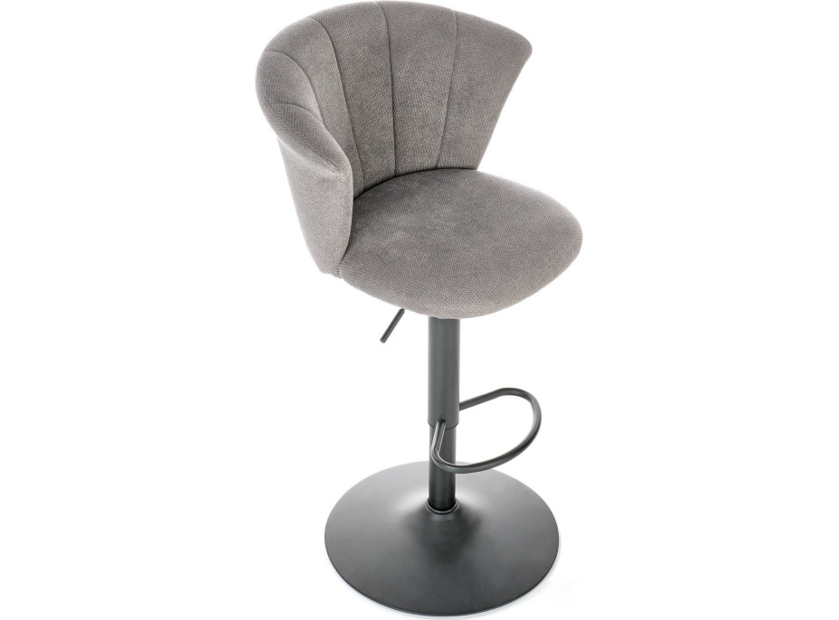 Barová židle ŠIMON - šedá - výškově nastavitelná