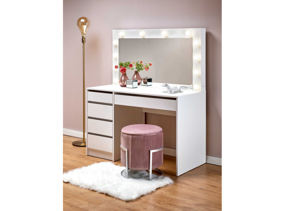 Toaletní stolek SUPERSTAR XL s LED osvětlením - bílý