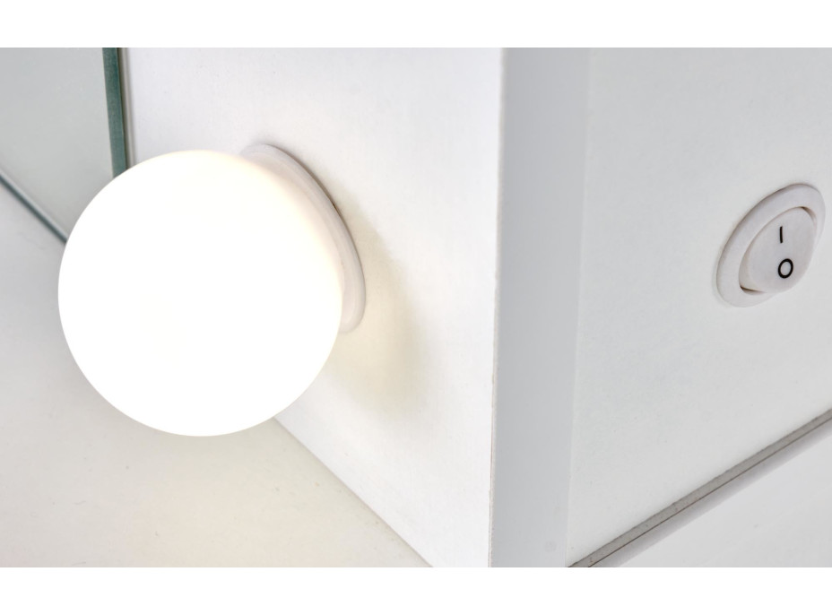Toaletní stolek SUPERSTAR XL s LED osvětlením - bílý