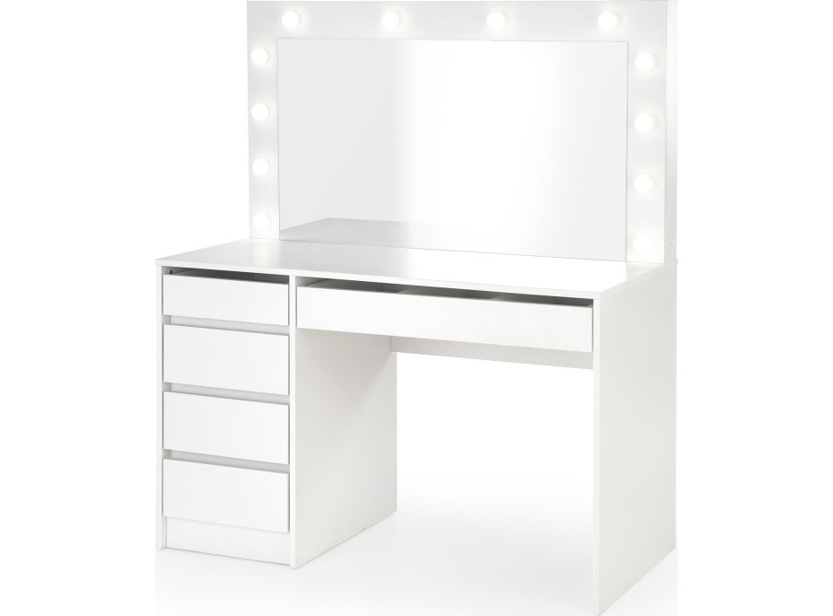 Toaletní stolek SUPERSTAR XL s LED osvětlením - bílý