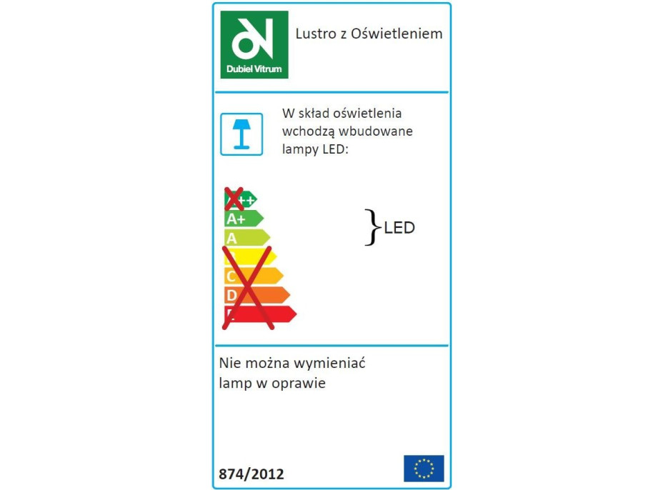 Zrcadlo s LED osvětlením Houx